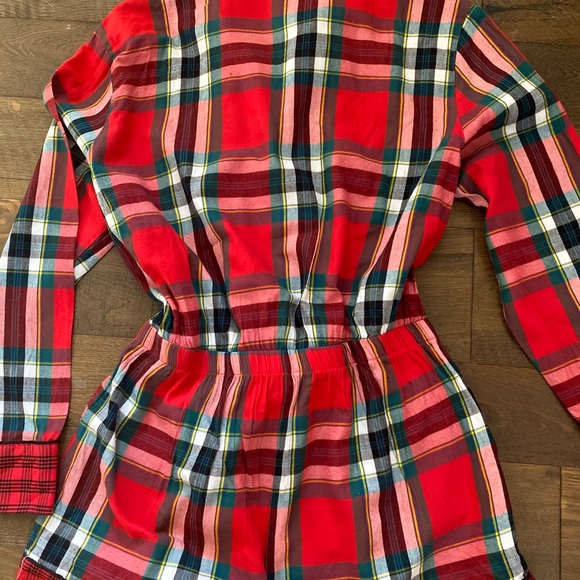 Victoria's Secret Women's Plaid Romper - Red, Black, Green - Picture 5 of 5